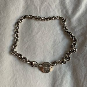 Return to Tiffany choker necklace - oval tag